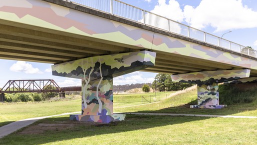 Helen Proctor, Back of Beyond, Resene paint on concrete, 2023.