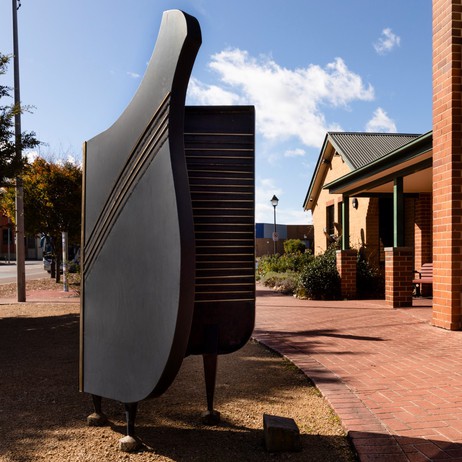 Sebastian Meijbaum, The Piano, powder coated steel